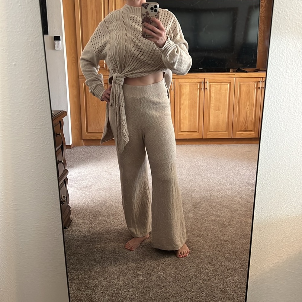 2-piece Free People sweater pant set.